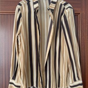 Marimekko silk striped button down vintage